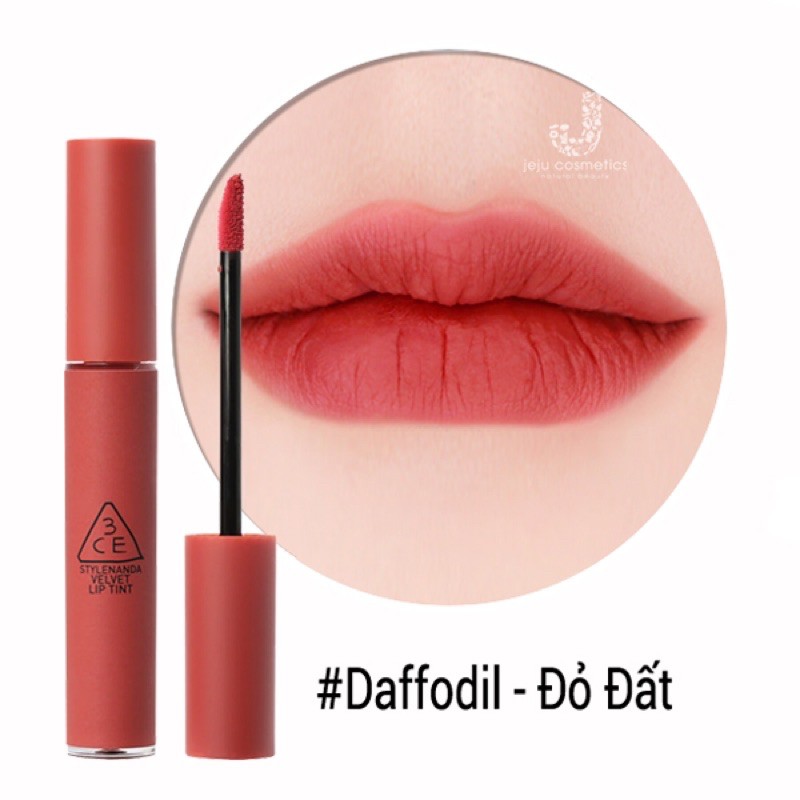 Son 3CE Velvet Lip Tint - Daffodil (đỏ đất)