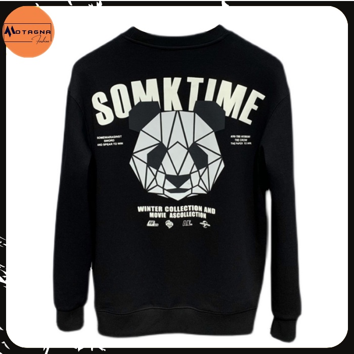 Áo nỉ nam dáng ôm, Áo sweater nam chất đẹp dày dặn in Gấu Trúc lạ mắt mã NZ665