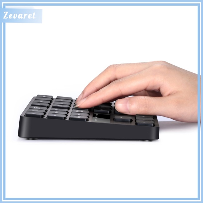 Bàn Phím Zevaret 2.4g Không Dây 35 Nút Bấm Màu Đen Đa Phương Tiện