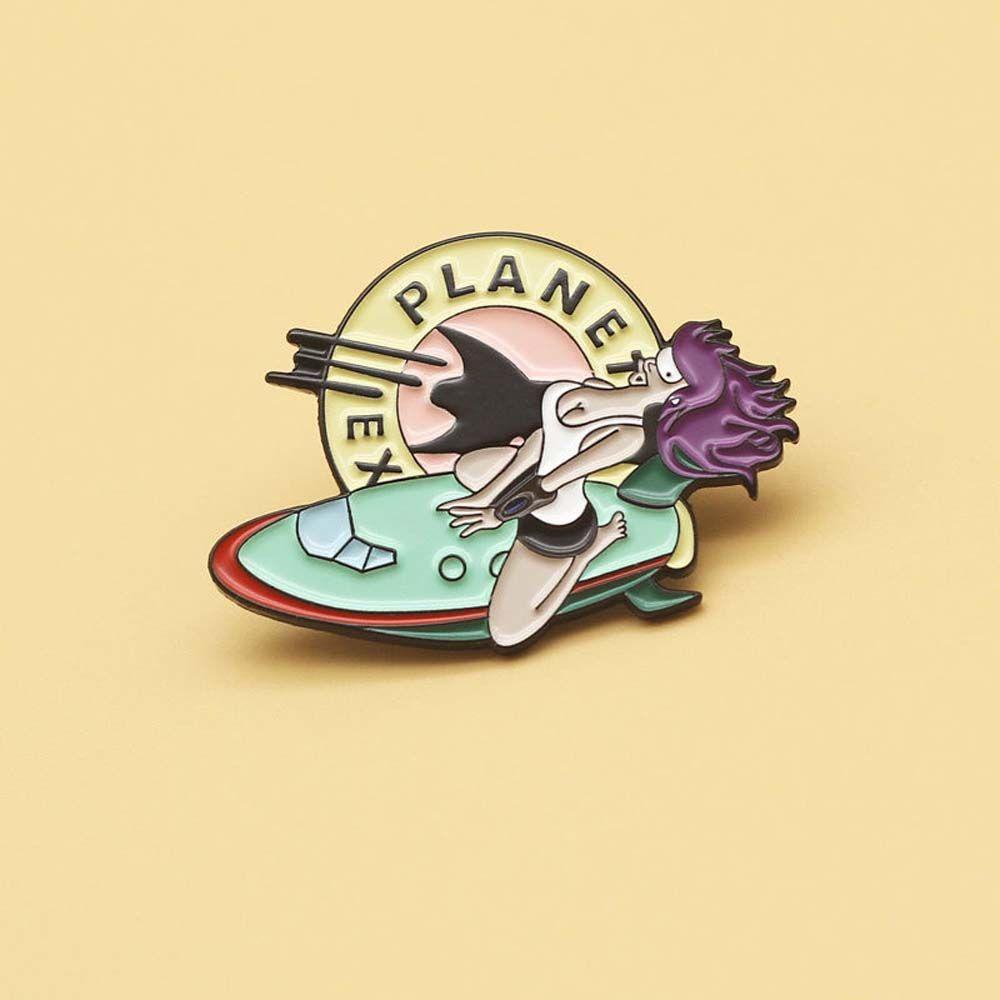 Huy Hiệu Cài Áo Hình Robot Hoạt Hình Philip J.Fry Aloa Mars Comedy