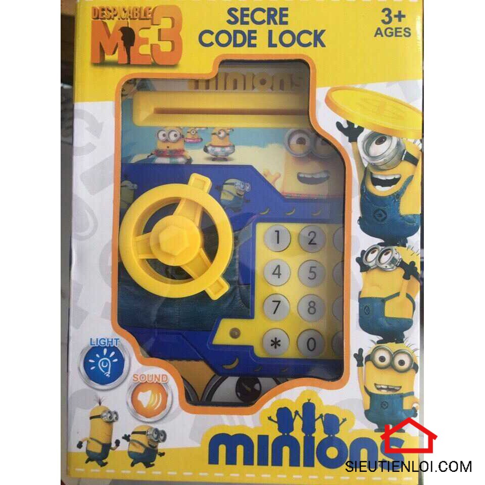 Két sắt mini hình minion/hello kitty/doremon siêu dễ thương