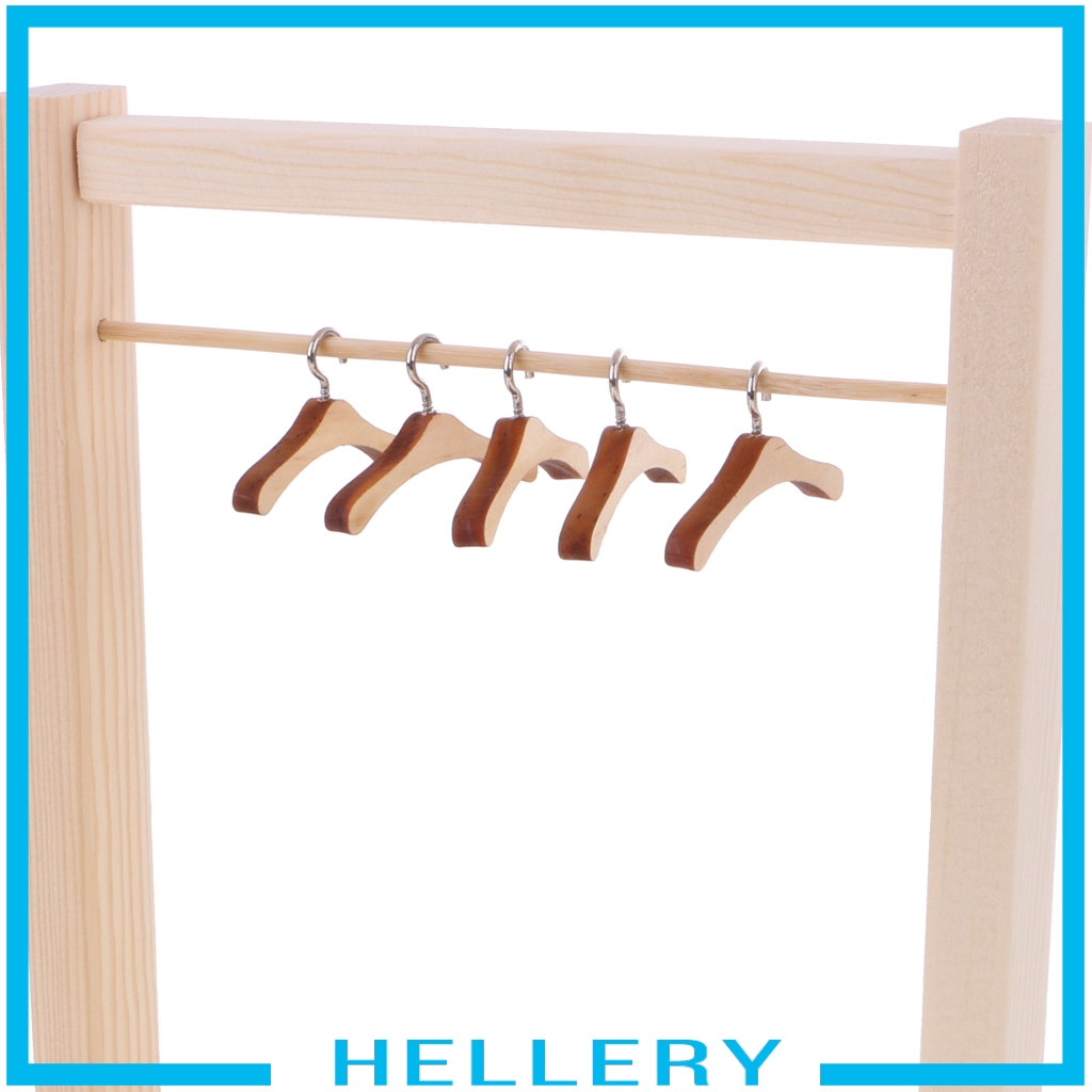 Set 10 Móc Treo Quần Áo Bằng Gỗ Cho Búp Bê 12 &quot;