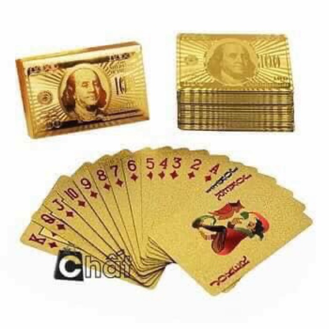 Bộ bài mạ vàng 24k