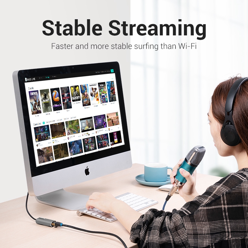 Vention USB To Lan Cổng Kết Nối Mạng USB 3.0 Sang Lan Gigabit 10/100/1000Mbps cho laptop táo,pc,laptop
