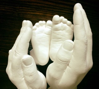 Bộ bột kít làm tượng tay chân 3D cho bé