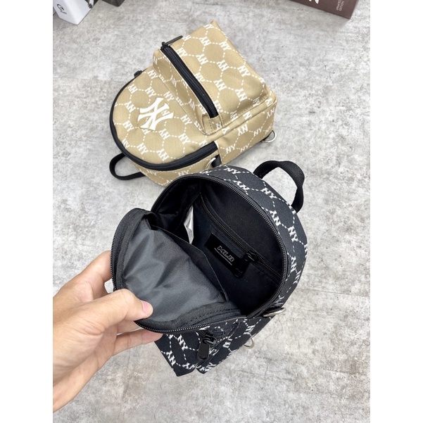 (Hàng Xuất Xịn)Balo mono mini 2 màu đen-nâu kem