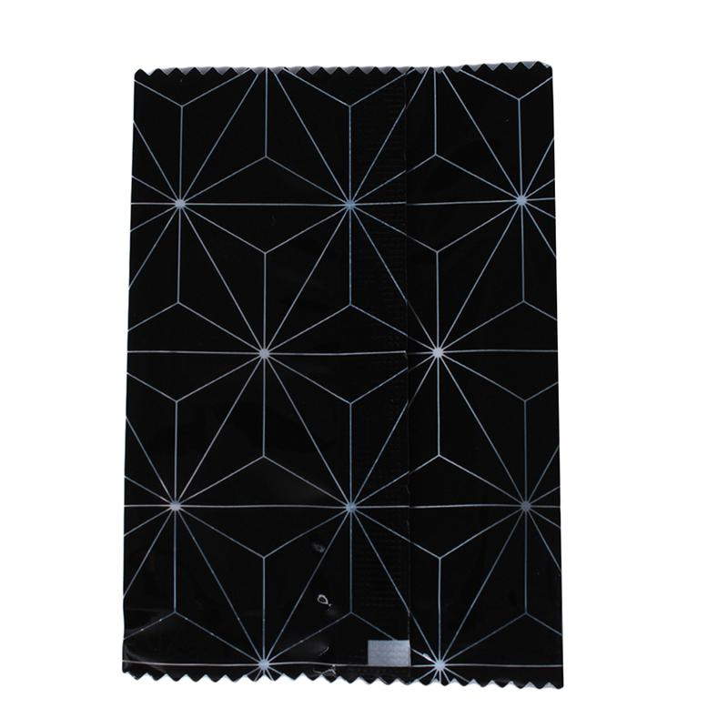 Black White Cookie Bag Geometric Snowflake Crisp Snack Bag Biscuit Clear Bag