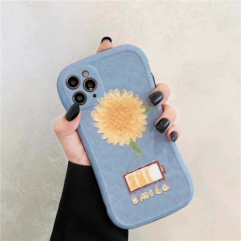 Ốp lưng iphone Blue Sunflower  IMD 7plus/ 8plus / x /xs /xsmax/11/ /11 promax/12/12pro/12promax  DT04 - Dino case