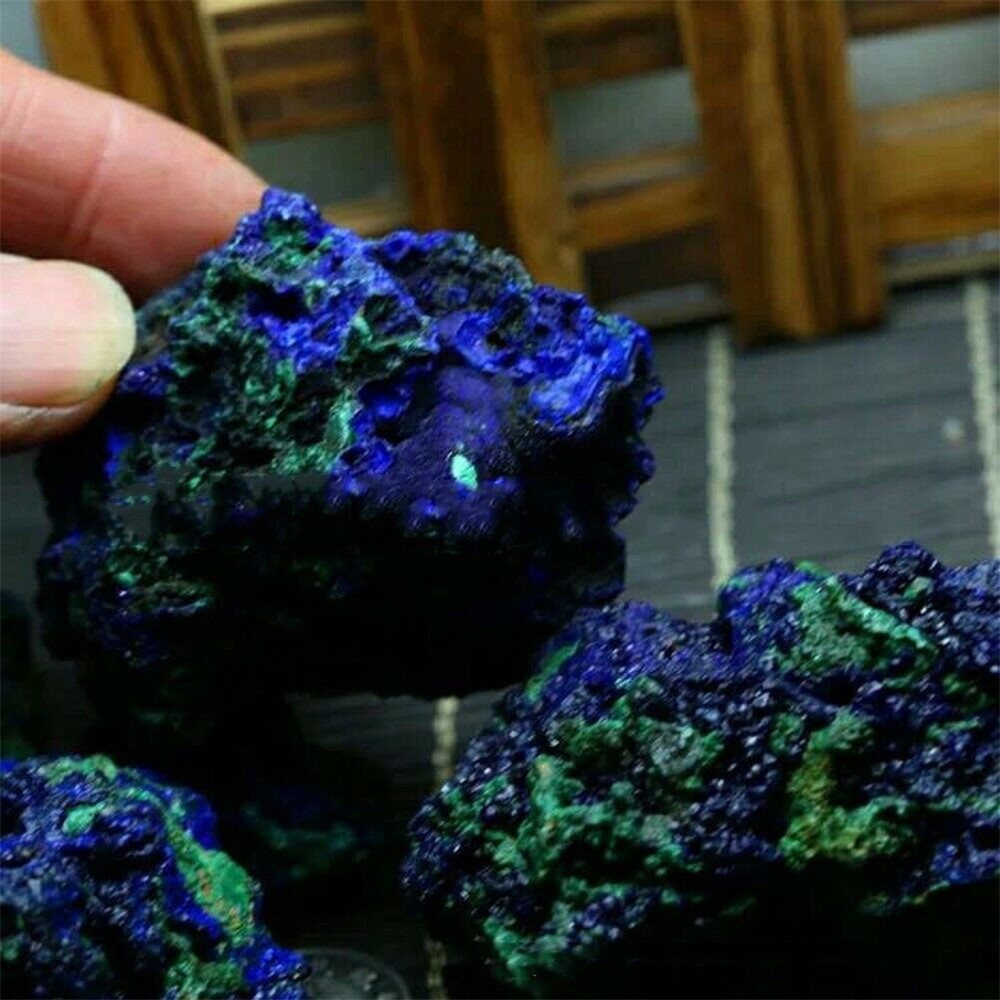 Đá Thạch Anh Tự Nhiên Azurite Malachite