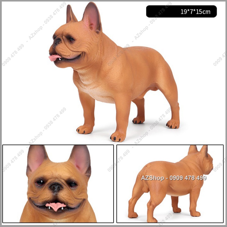 Mô Hình Chó Nhà Bull Pháp Size Lớn - Dài 19cm