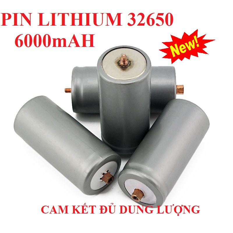 PIN LITHIUM DUNG LƯỢNG  6300mah - Pin 32650 - Pin sắt phốt phát