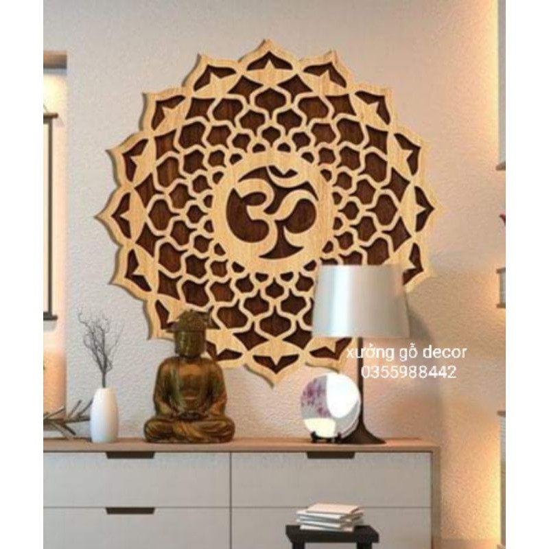 Tranh treo tường Decor hoa Mandala trang trí phòng thiền , yoga, phòng tập