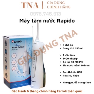 [BH Ferroli] Máy Tăm Nước Rapido, Pin Sạc Điện Trắng/Xanh lơ