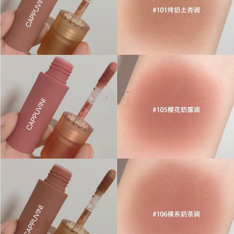 [Hàng mới về] Phấn Má Hồng Dạng Lỏng 6 Màu Sắc Tùy Chọn Lâu Trôi Phong Cách Hàn Quốc