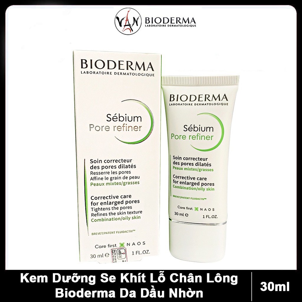 [ Combo Bioderma ] sữa rửa mặt bioderma 200ml & kem dưỡng se khít lỗ chân lông bioderma 30ml dành cho da dầu nhờn mụn