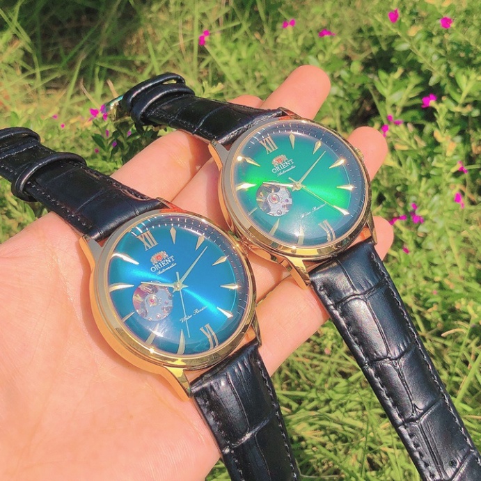 Đồng hồ cơ nam Orient dây da cao cấp, cơ tự động automatic, máy lộ cơ, đồng hồ cơ lộ máy sang trọng bảo hành 12 tháng -