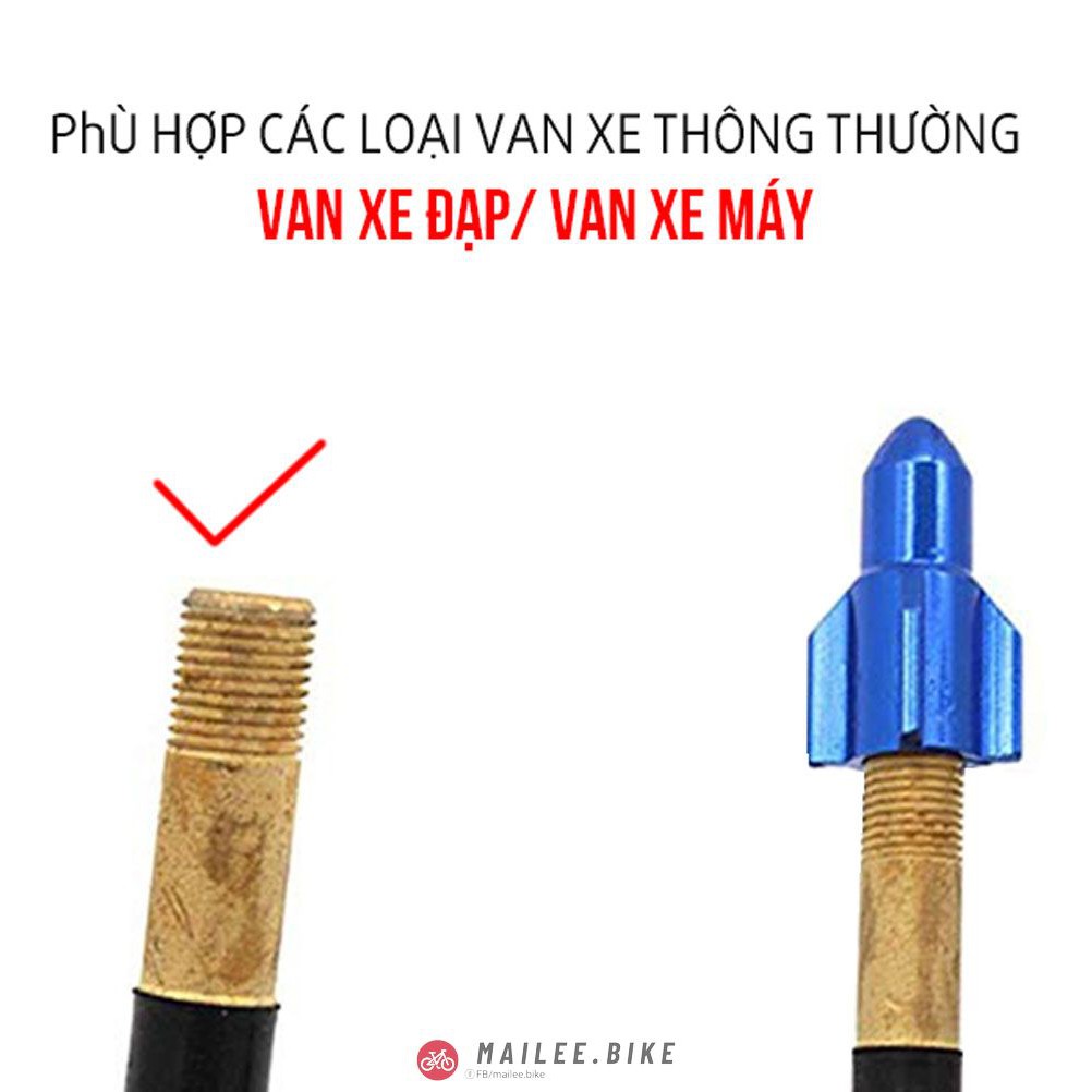 Nắp Van Xe Đạp/ Xe Máy Chống Bụi Bảo Vệ Van Bánh Xe Trang Trí Tiện Dụng Chất Liệu Hợp Kim Nhôm Chất Lượng Cao