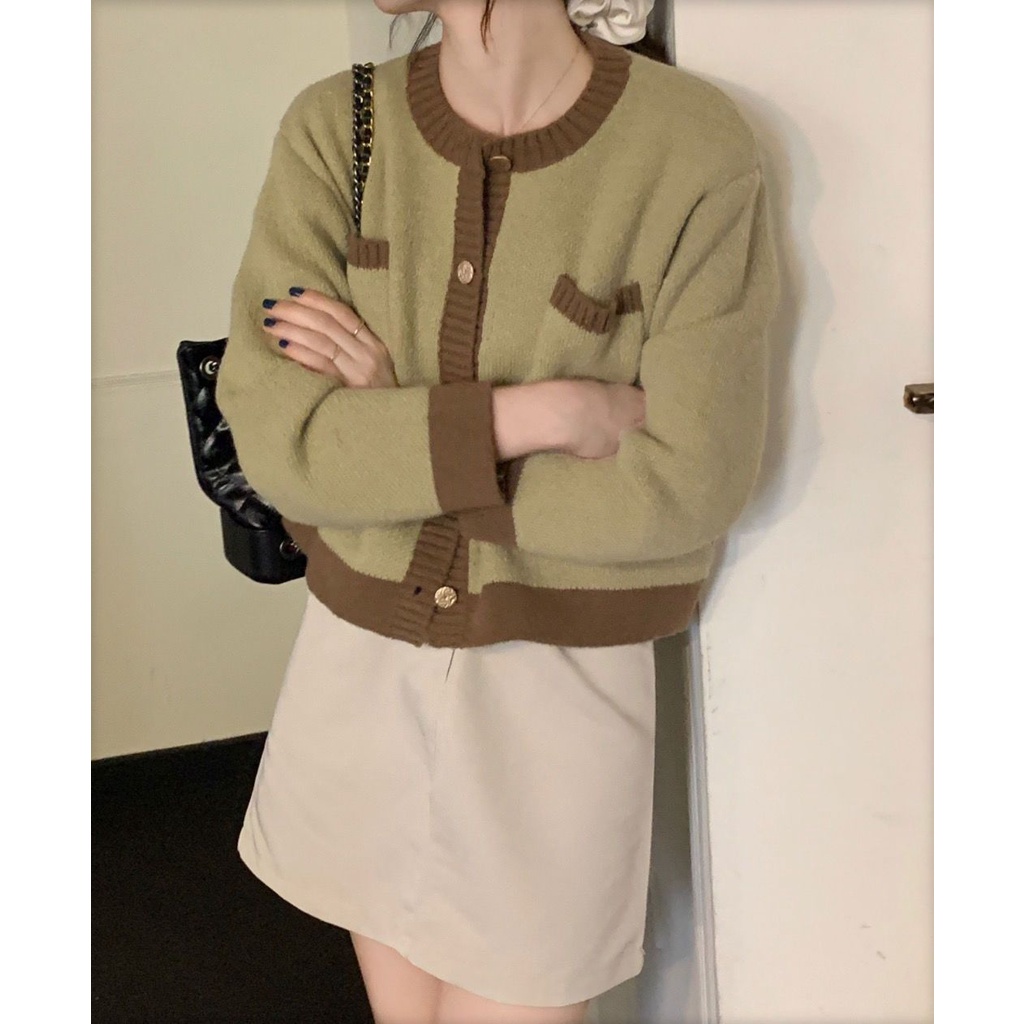 Áo Khoác Len cardigan Cổ Tròn Thời Trang Nữ Tính