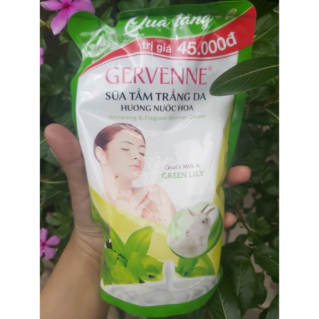 Sữa tắm trắng da Gervenne TÚI 380G