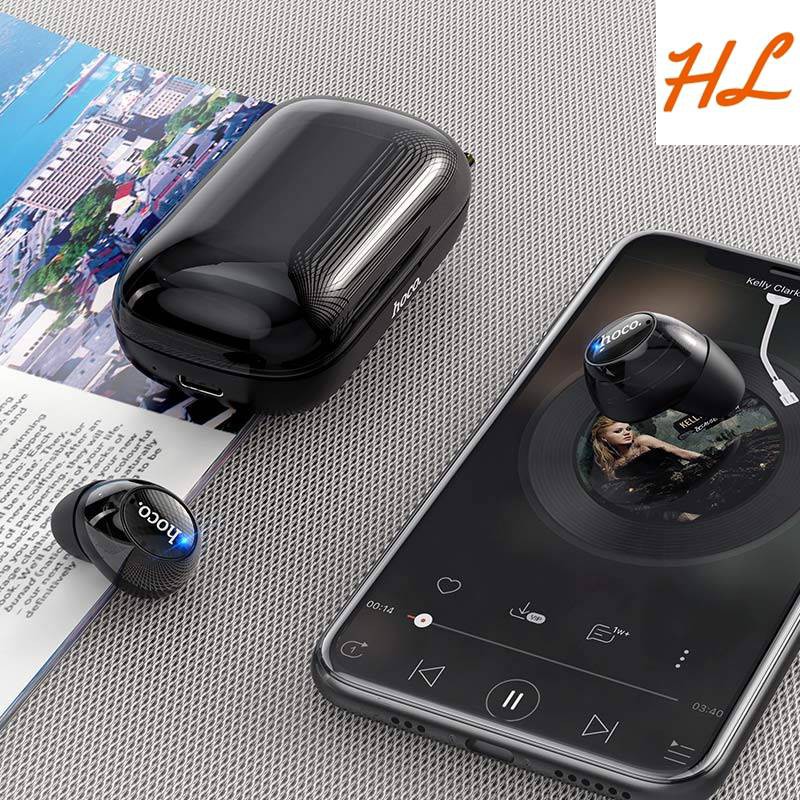 Tai Nghe Bluetooth TWS Hoco ES52 Delight V5.0 (Đen) - Chính Hãng - Hưng Long PC