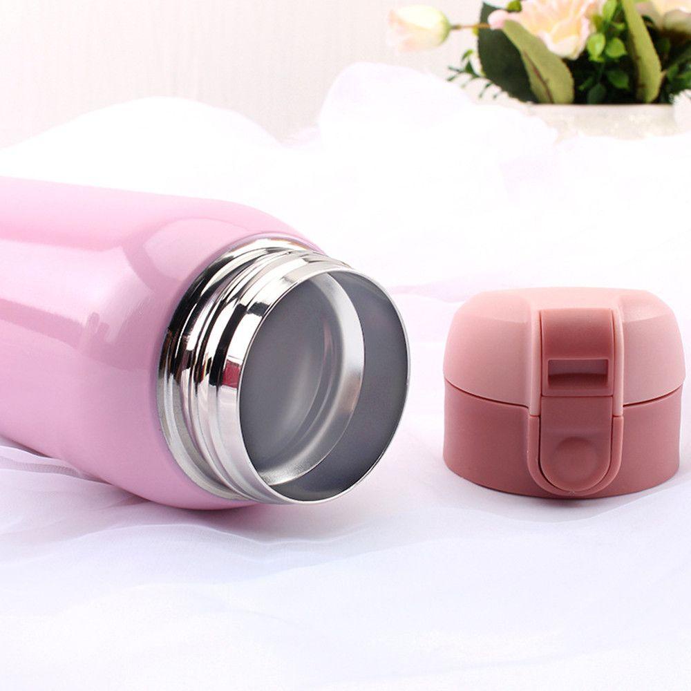 PISTA Bình Nước Giữ Nhiệt Chống Tràn 360ml Với Họa Tiết Hoạt Hình Xinh Xắn