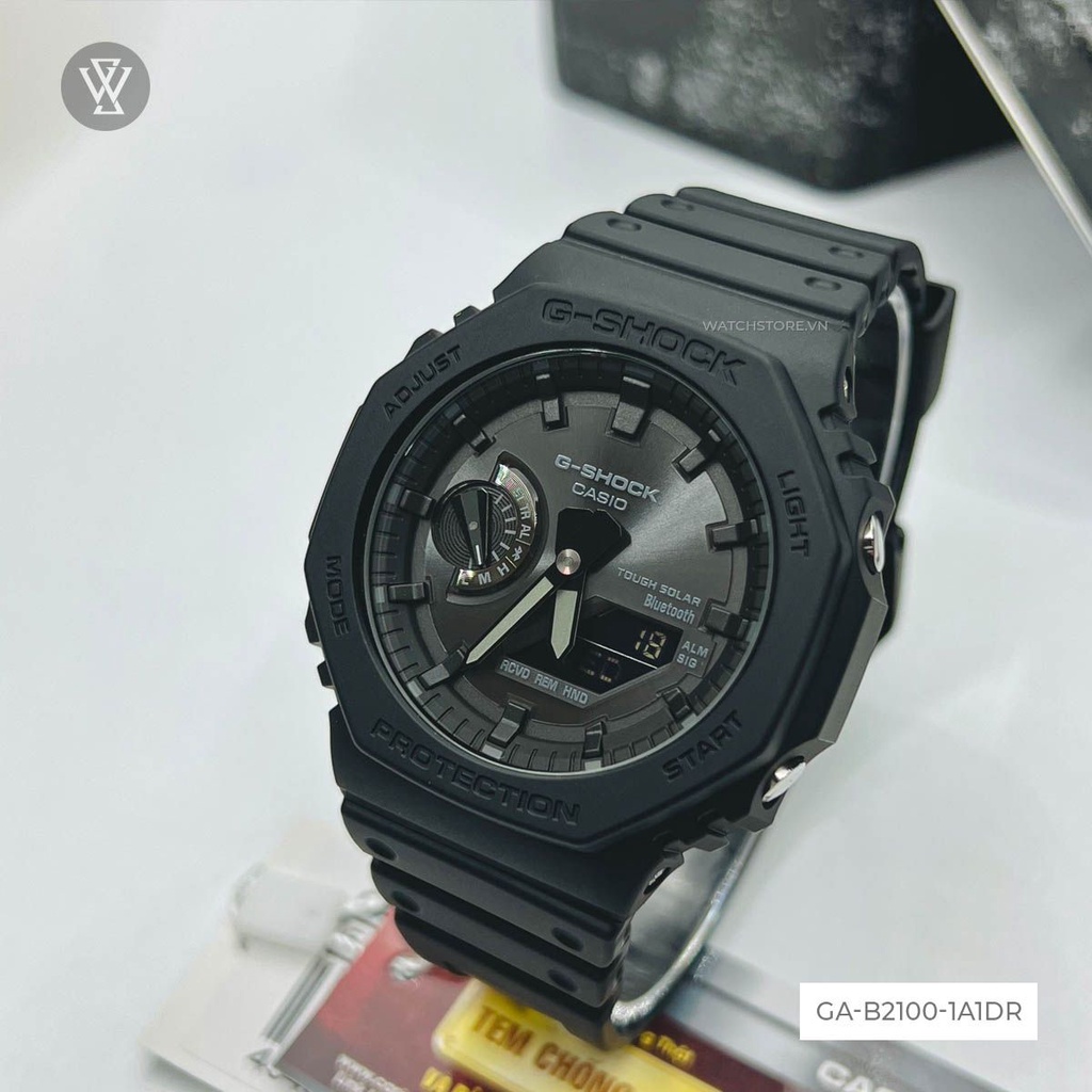 Đồng Hồ Năng Lượng Mặt Trời Nam Casio G-Shock WATCHSTORE GA-B2100-1A1DR Mặt Kính Khoáng Tròn 45.4mm Màu Đen Thời Thượng