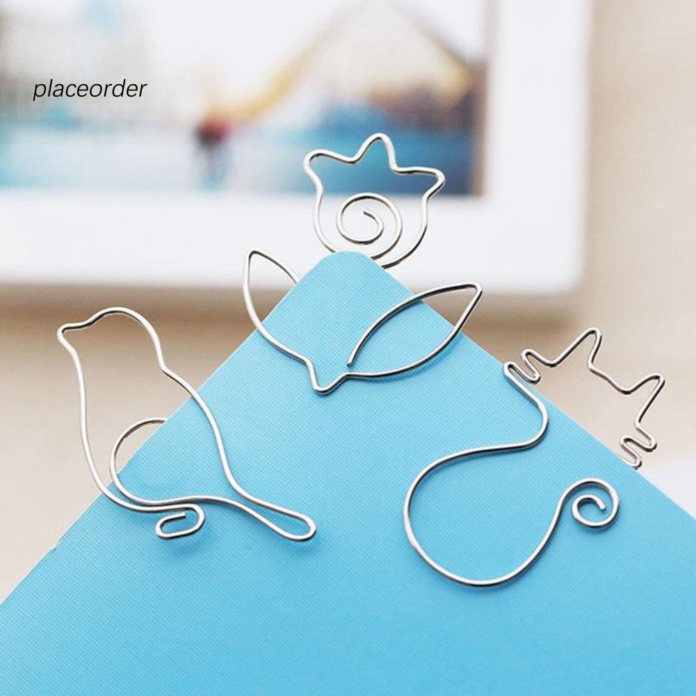 Cute Bird Flower Cat Paper Clips Pin Bookmark Memo Office School Stationery