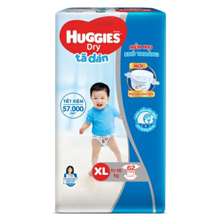 Tã Dán Huggies Size L68/XL62/XXL56/M76