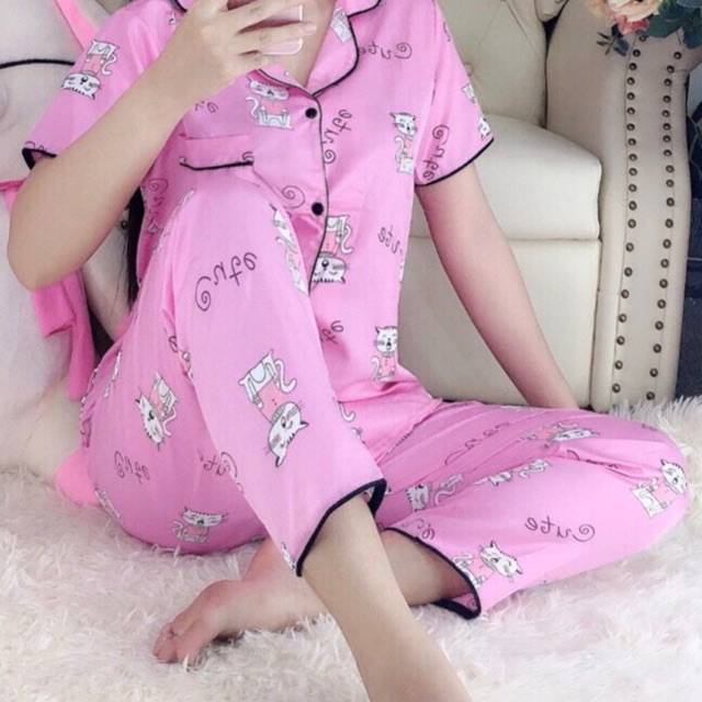 Combo 3 Bộ Pijama Tay Ngắn Quần Dài