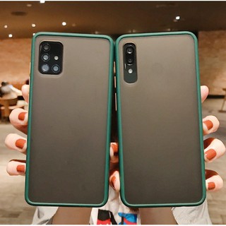 Ốp lưng nhám cho Samsung Galaxy A51/ A71 viền màu dẻo TPU chống sốc
