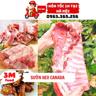 Sườn heo CANADA 1KG cắt sẵn [ Hỏa tốc tại Hà Nội ] 3M FOOD GS