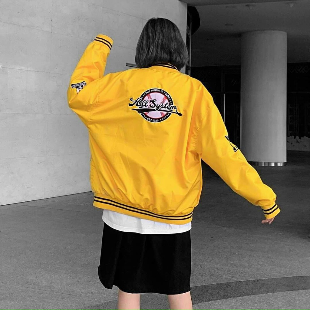 Áo Khoác Bomber Jackets - Áo Khoác Dù 2 Lớp Unisex Nam Nữ KILL SYSTEM Form Rộng Ulzzang KUN