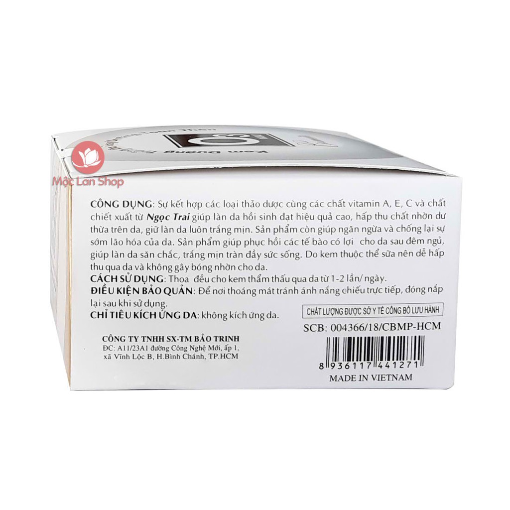 Kem O3 NANO Dưỡng Trắng Da Tay, Dưỡng Toàn Thân 200gr