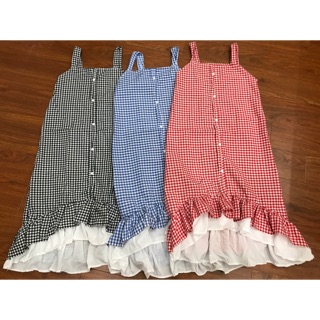 Váy kẻ chân bèo