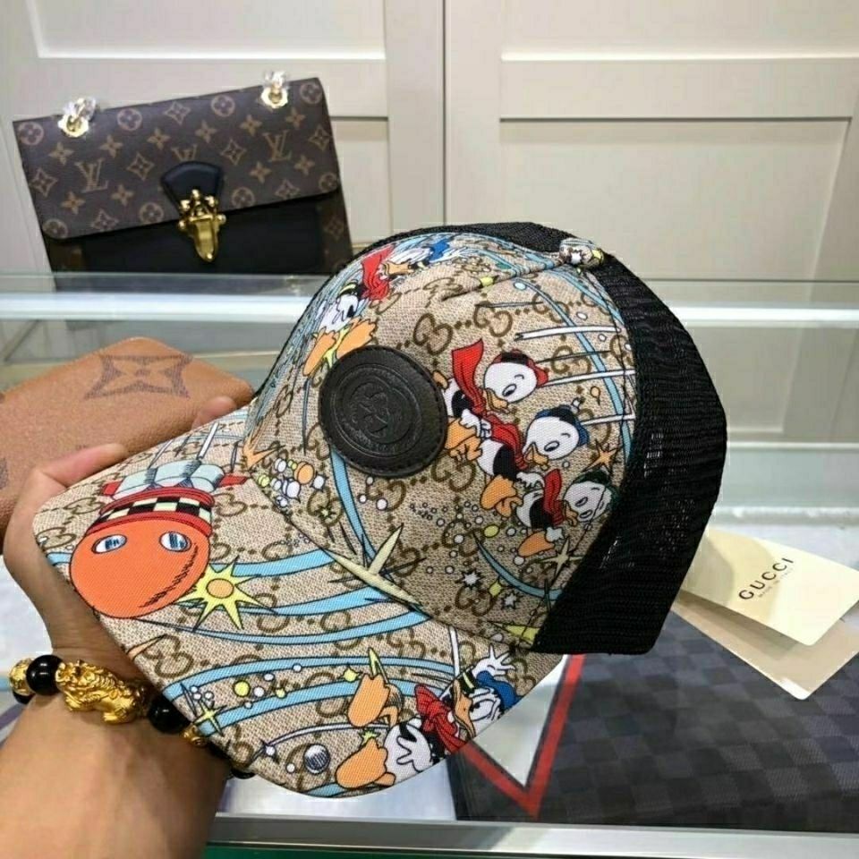 Mũ Bucket Chống Nắng 58cm In Họa Tiết Vịt Donald Hoạt Hình Thời Trang Cho Nam Và Nữ