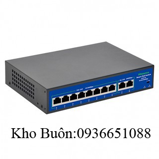 Switch PoE 8 cổng Hisource 2 Up Link