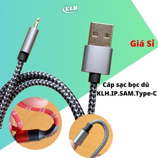 [Thanh lý] Dây sạc lP- Androi,Cáp sạc ,Type C,Micro USB thiết kế dây bện dù siêu bền có bảo hành