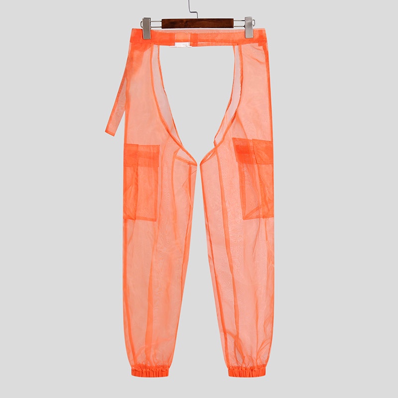 Quần Jogger Phối Lưới Xuyên Thấu Thời Trang Cho Nam