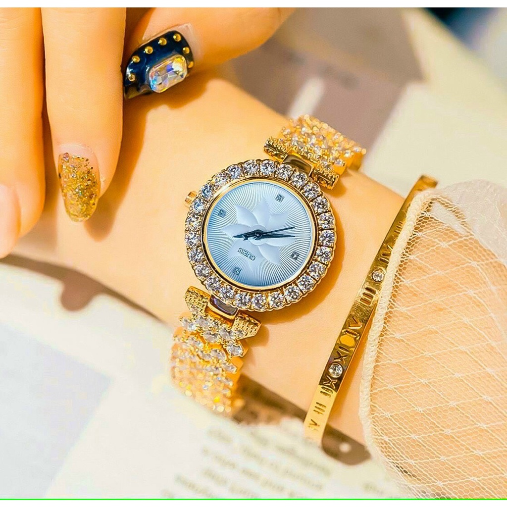 Siêu Phẩm đồng hồ nữ GUESS đính đá thạch anh cao cấp sang trọng - LDG Store