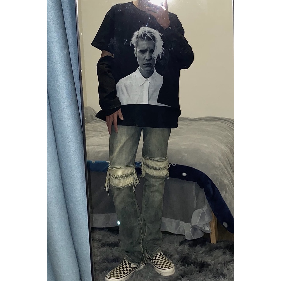 Quần Jean Rách Gối Nam Nữ  Cực Chất Phong Cách Retro Siêu Đẹp - Cam Kết Hàng Y Hình - Bigsize S đến 3XL