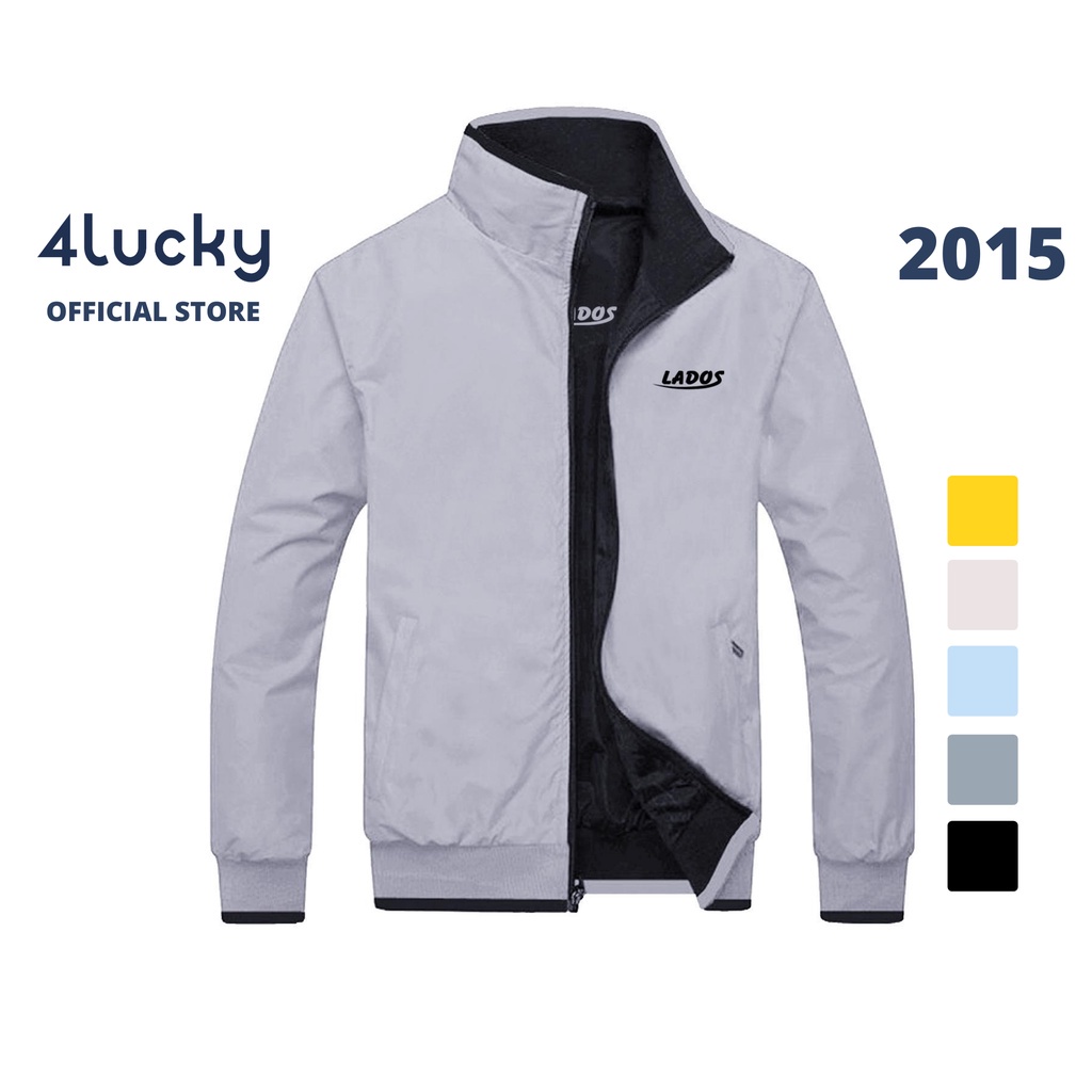 Áo khoác nam dù 2 mặt thêu chữ 4Lucky 2015, chông nước, chống nắng - Hàng mới về