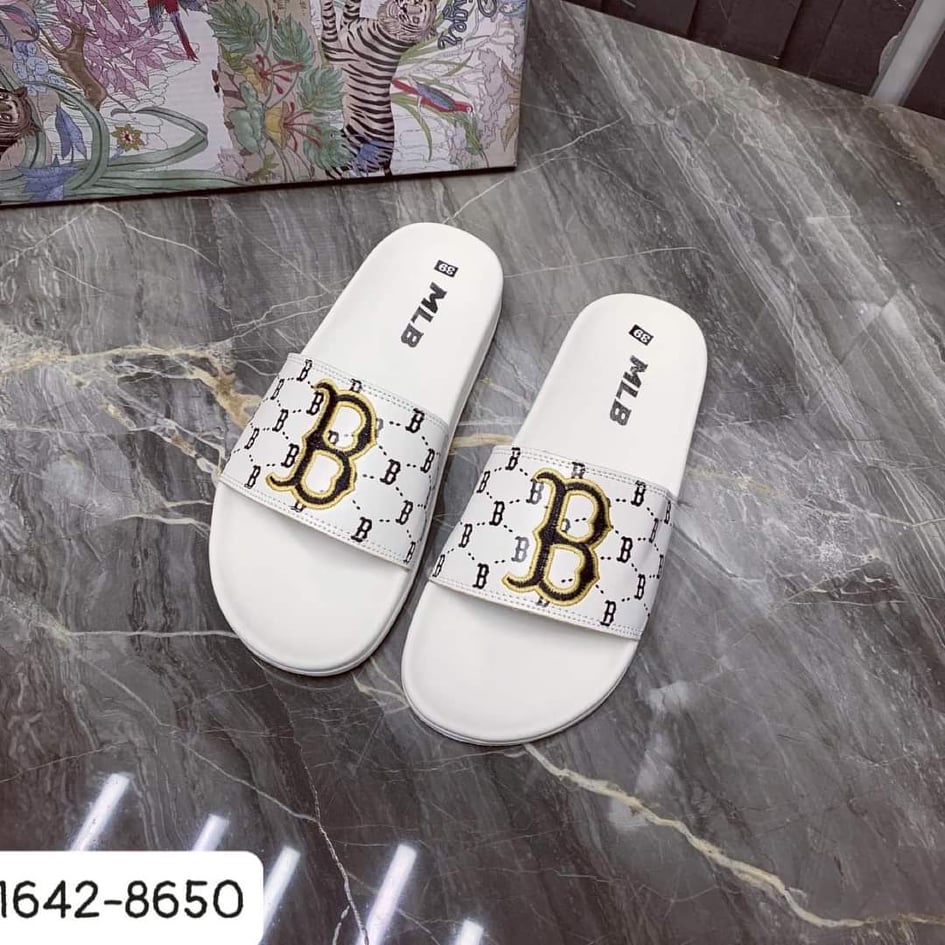 🔥HÀNG SIÊU CẤP🔥Dép nam quai ngang MLB họa tiết thêu tinh tế siêu đẹp