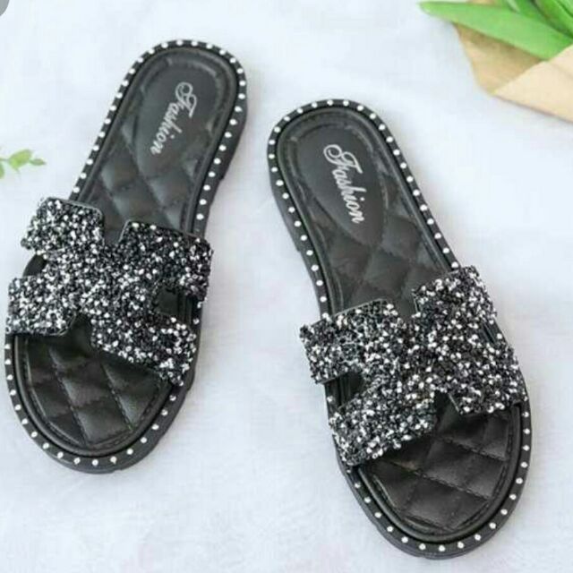 Dép chữ H đính đá