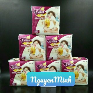 Combo 10 bịch giấy ăn Emos Premium lớn 100 tờ