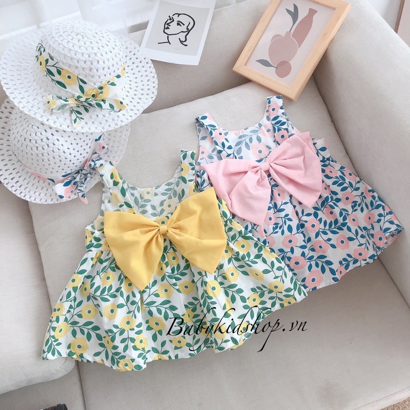 Váy đầm hoa cho bé gái hàng Quảng Châu CAO CẤP ,chất thô mềm mặc mùa hè mát mẻ , dáng babydoll cute dễ thương