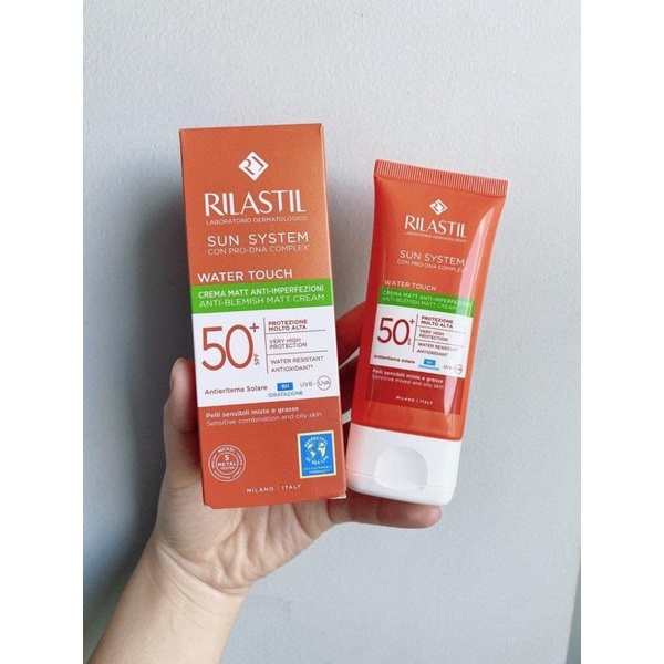 Kem chống nắng Rilastil water touch matt 50ml bản mới