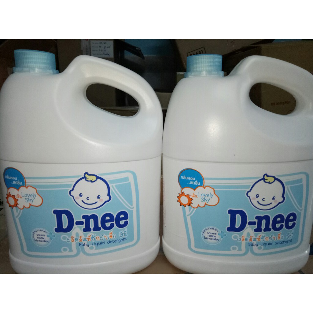 Combo 2 chai Nước giặt xả quần áo trẻ em Dnee 3000ml Thái Lan (5 màu)