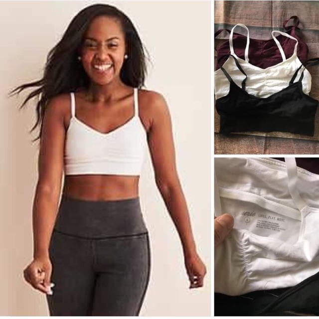 Áo bra mỏng 2 dây croptop