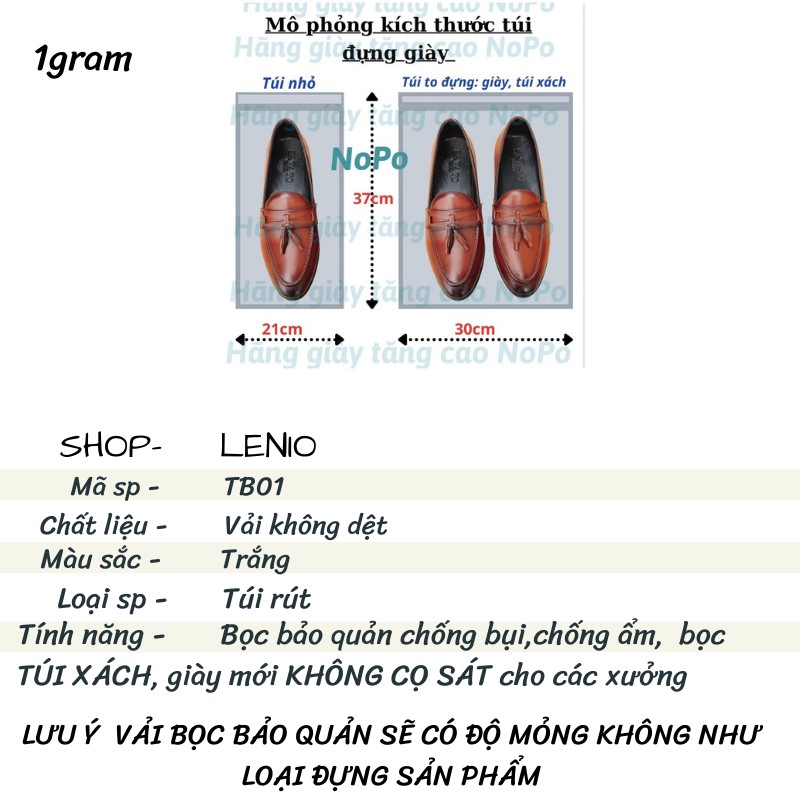 Túi vải đựng túi xách giày dép chống bụi TB01 LENIO