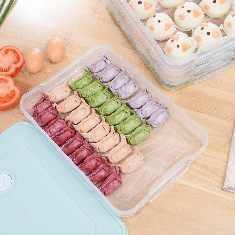 Khay/ Hộp Đựng Bánh Bao Để Tủ Lạnh Có Nắp Đậy Thông Minh Tiện Lợi 𝗚𝗜𝗔𝗗𝗨𝗡𝗚𝗛𝗔𝗡𝗢𝗜𝟯𝟵